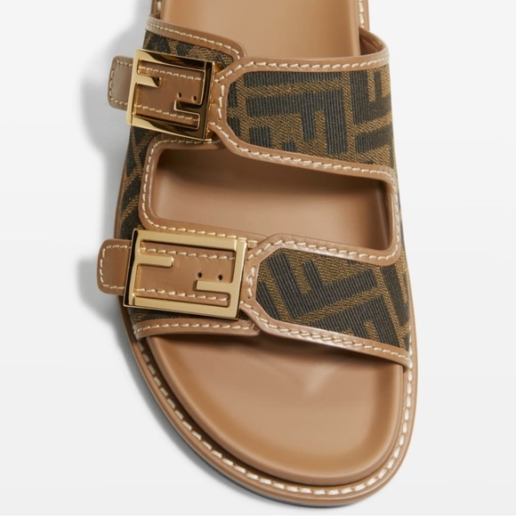 Fendi Feel Jacquard Sandal, Slides, Shoes - Picture 14 of 16